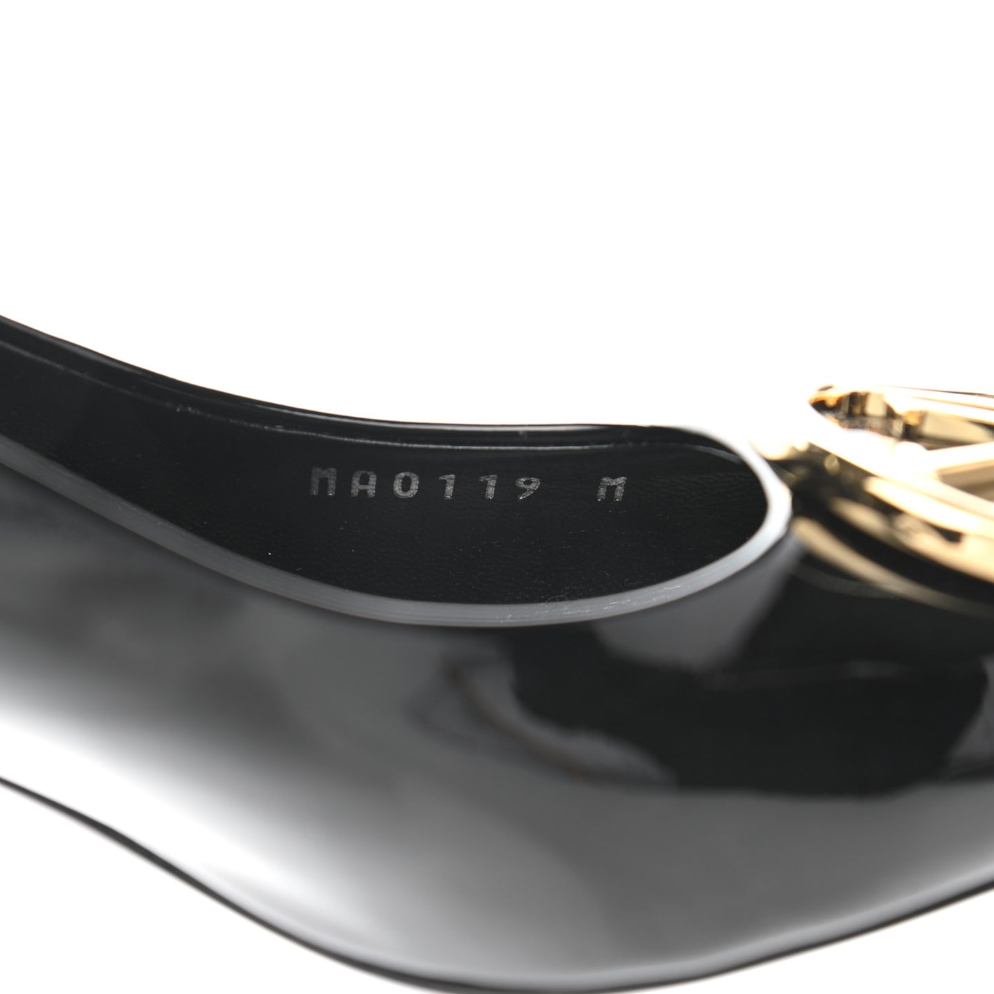 Patent Calfskin Madeleine Pumps 38.5 Black