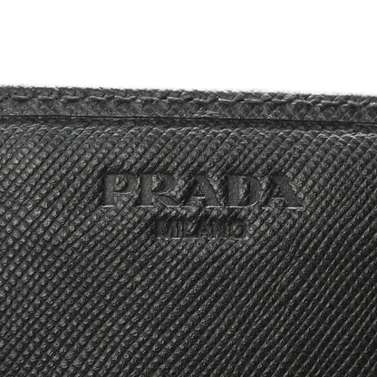 Prada Saffiano Metal Continental Flap Wallet Black 6 of 6