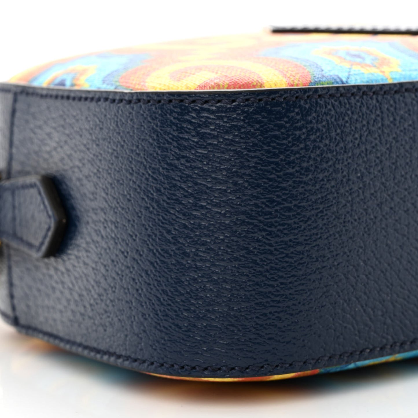 GG Supreme Kaleidoscope Calfskin Script Logo Gucci 100 Camera Bag Blue Orange Multicolor Blue Agata