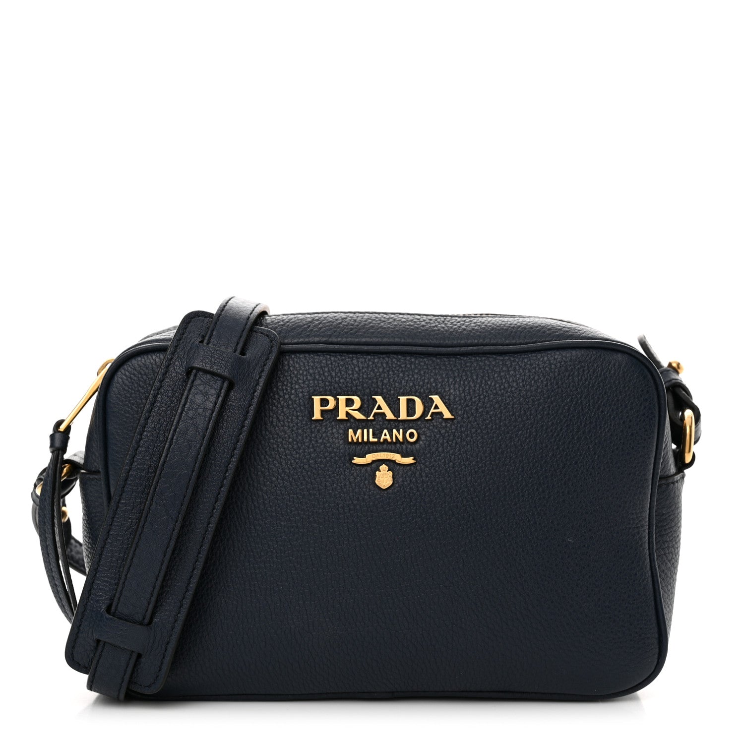 Prada Vitello Daino Mini Camera Crossbody Bag Baltico 1 of 13