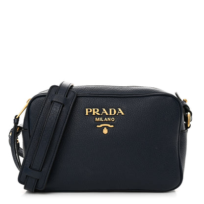 Prada Vitello Daino Mini Camera Crossbody Bag Baltico 1 of 13