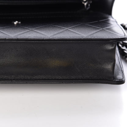Chanel Lambskin Embossed Lax Wallet On Chain WOC Black 9 of 14
