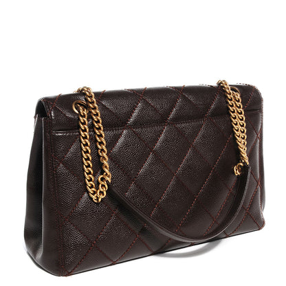Chanel Caviar Quilted Jumbo Single Flap Bag Brown 3 of 8