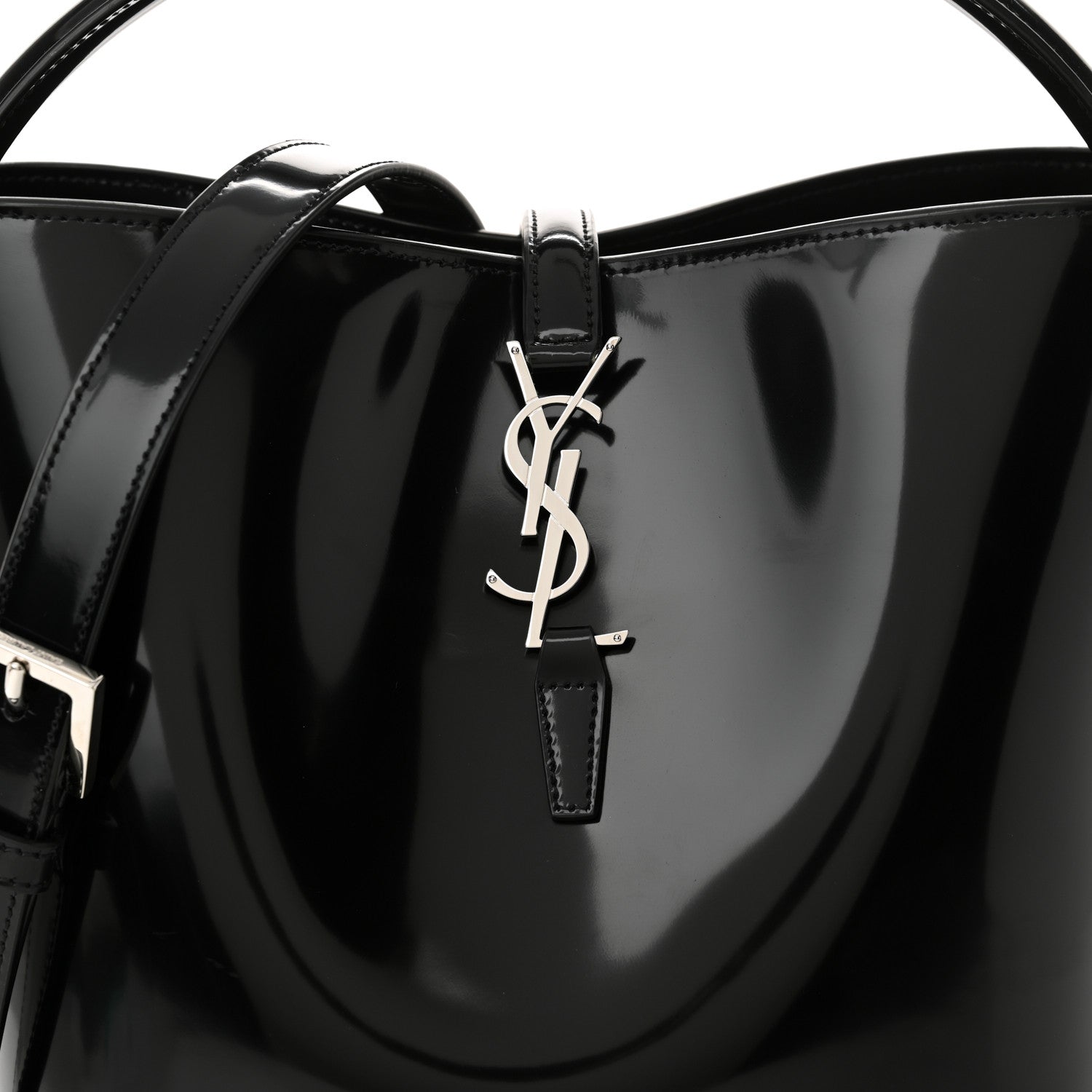 Saint Laurent Patent Calfskin Le 37 Bucket Bag Black 9 of 12
