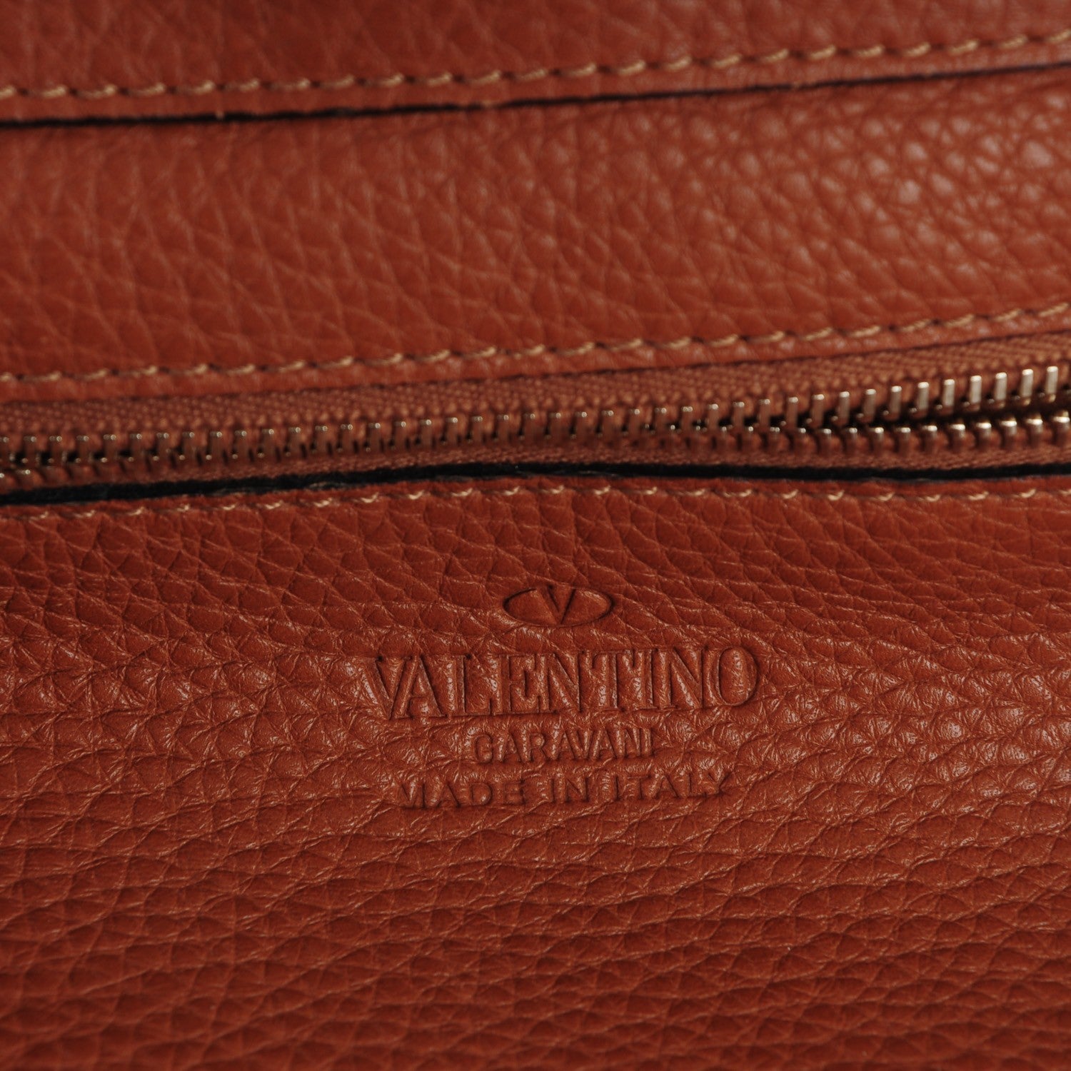 Valentino Garavani Grained Calfskin Va Va Voom Tote Cognac 7 of 8