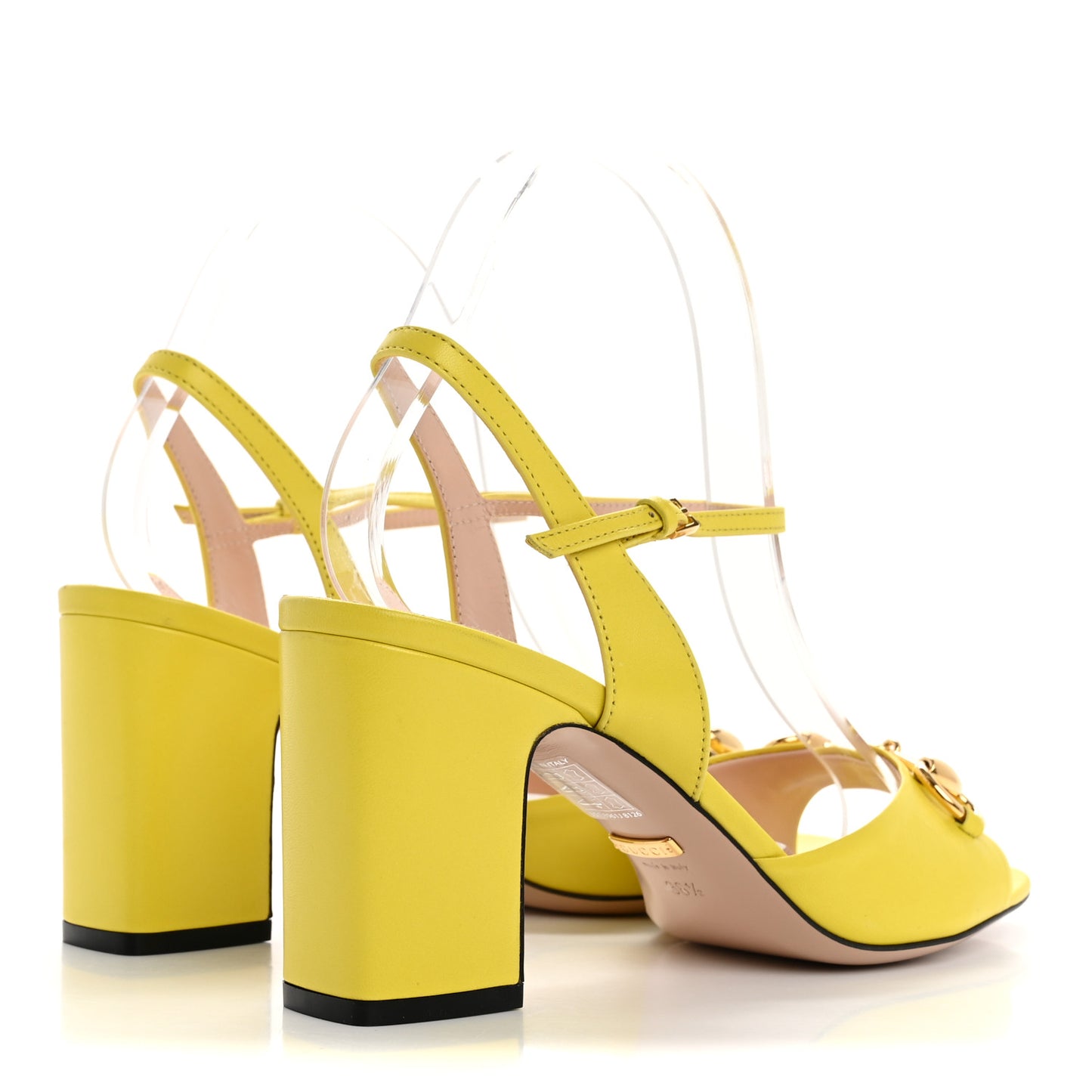 Malaga Kid Horsebit Lady 75mm Sandals 38.5 Acid Lime
