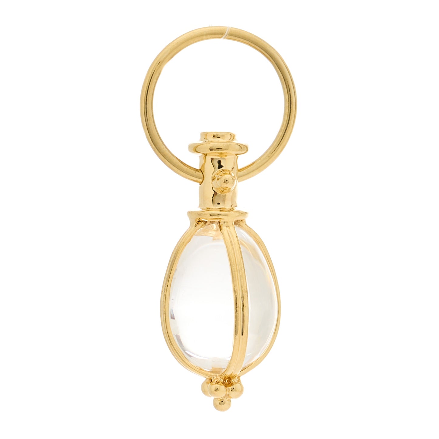 18K Yellow Gold Rock Crystal XS Amulet Pendant