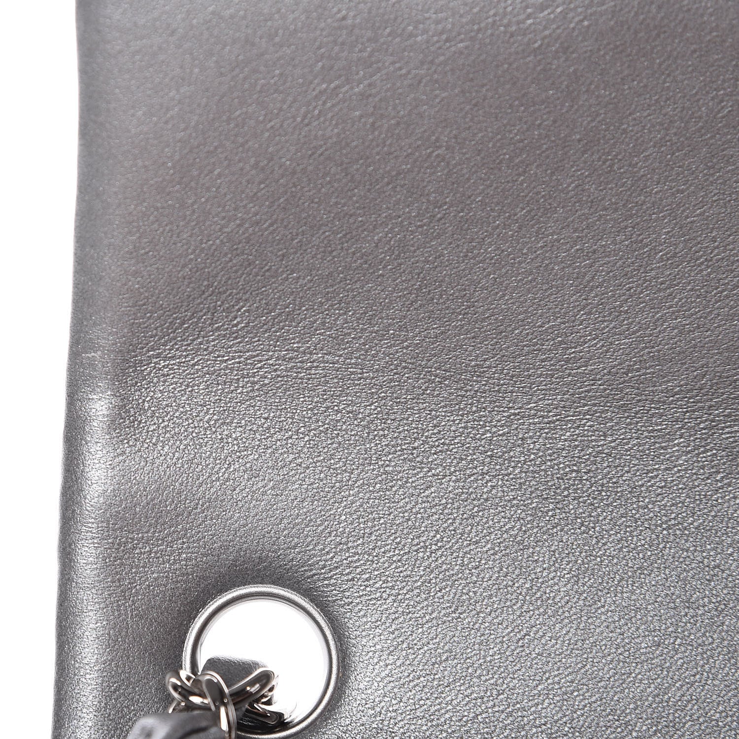 Chanel Metallic Lambskin Quilted Mini Rectangular Flap Silver 8 of 12