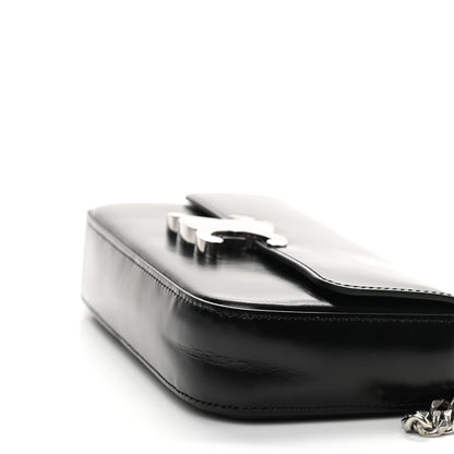 Celine Shiny Calfskin Triomphe Chain Shoulder Bag Black 10 of 10