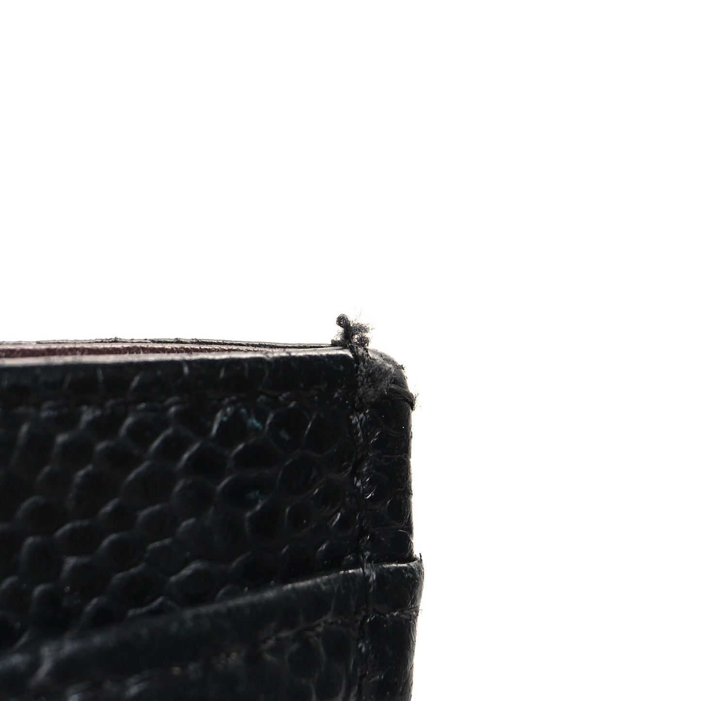Caviar Quilted Card Holder Black