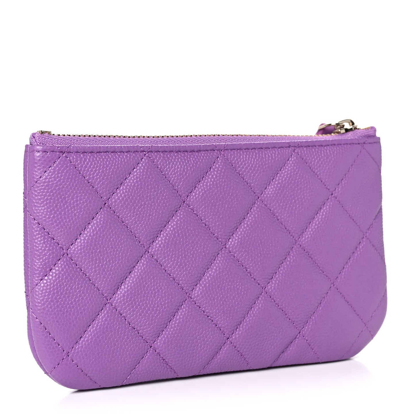 Caviar Quilted Small Pouch Purple