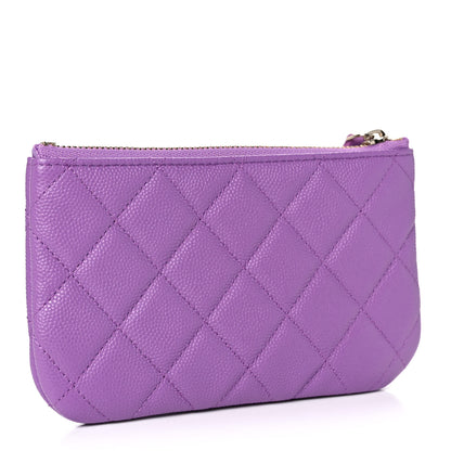 Chanel Caviar Quilted Small Pouch Purple 3 of 11