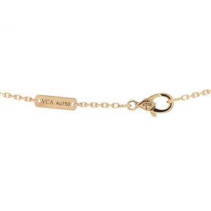 Van Cleef & Arpels 18K Yellow Gold Mother of Pearl Vintage Alhambra Pendant Necklace 4 of 5