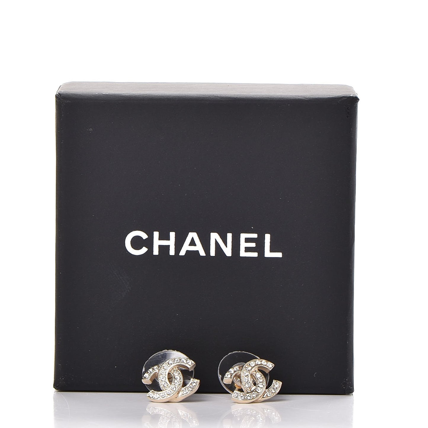 Crystal CC Earrings Gold