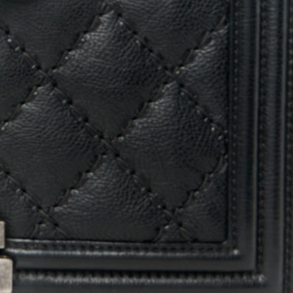 Chanel Lambskin Stitch Quilted Medium Boy Flap Black 10 of 10