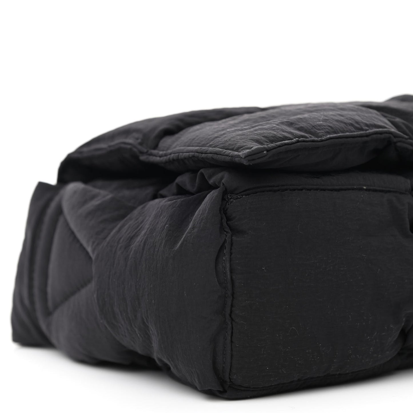 Nylon Intrecciato Padded Tech Cassette Bag Black