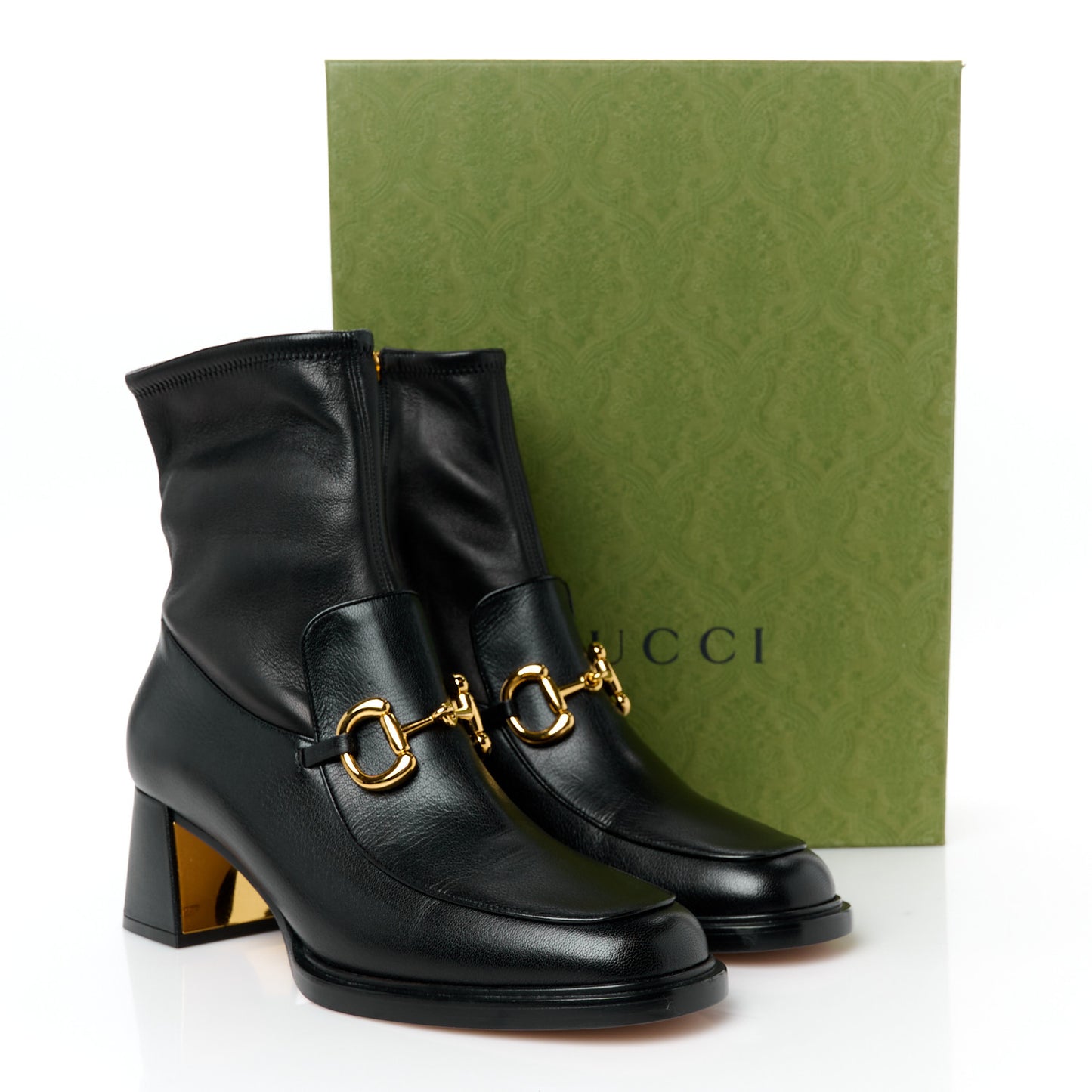 Quentin Nappa Stretch Granada Kid Horsebit 55mm Ankle Boots 41.5 Black