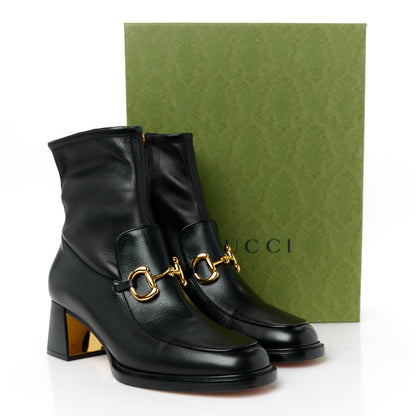 Gucci Quentin Nappa Stretch Granada Kid Horsebit 55mm Ankle Boots 41.5 Black 9 of 9