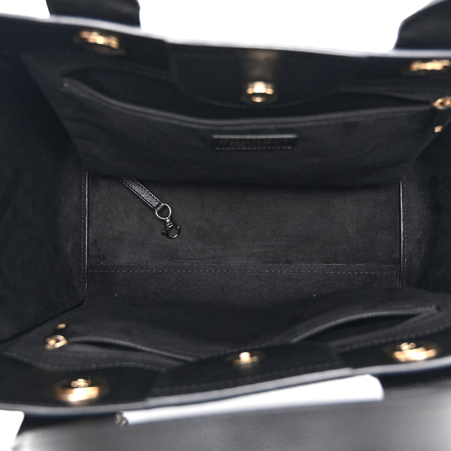 Chanel Caviar Small Studded Deauville Tote Black 5 of 10