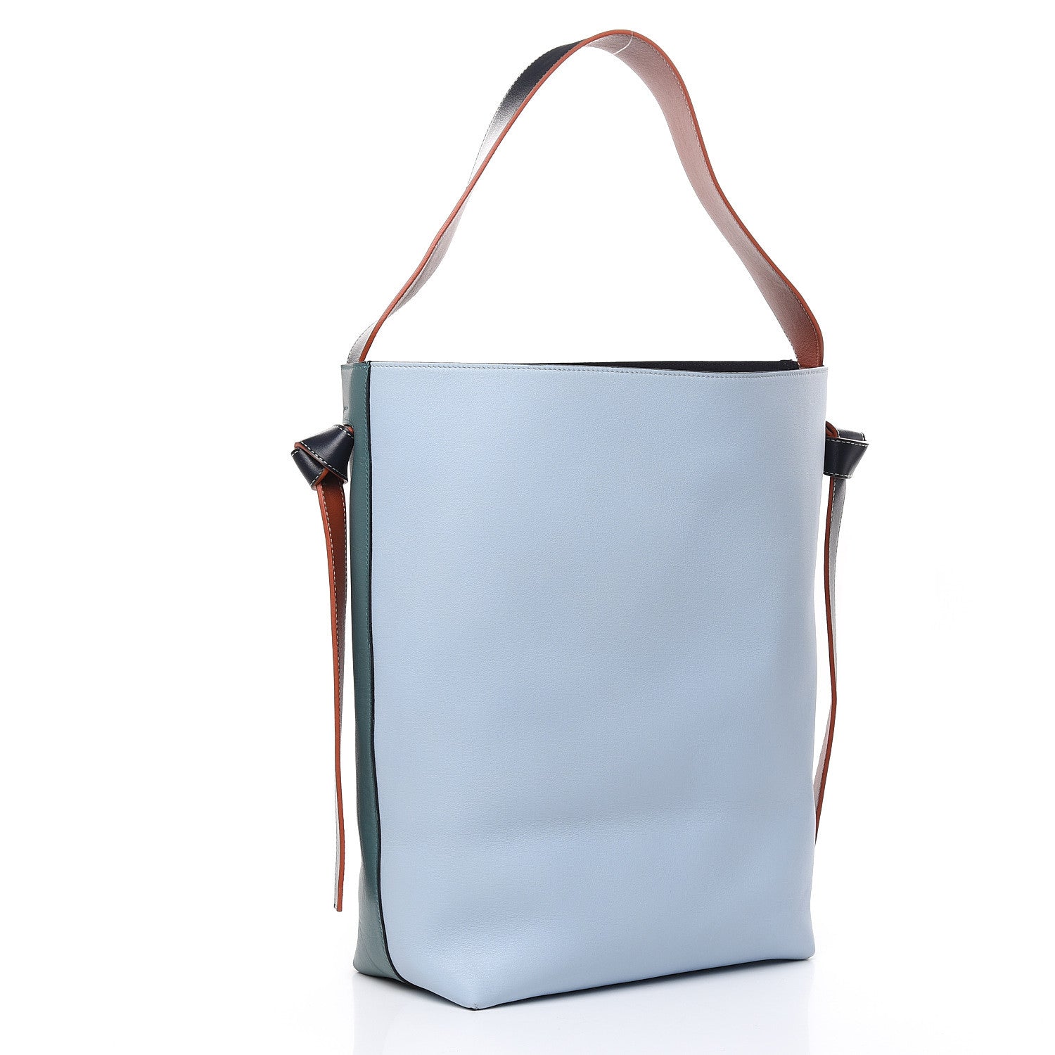 Celine Shiny Smooth Calfskin Small Twisted Cabas Green Smoke Pale Blue 3 of 13