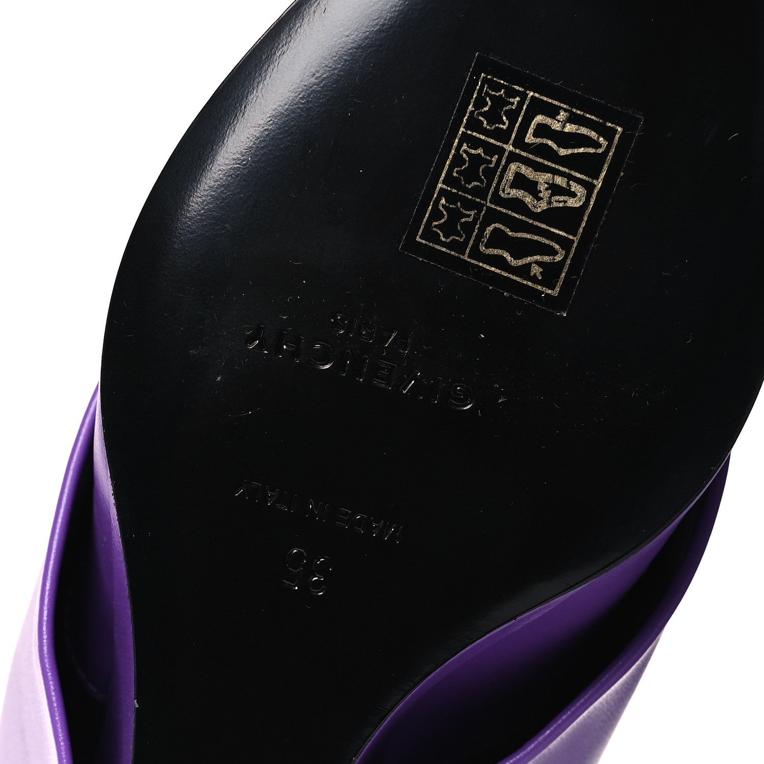Givenchy Calfskin Shark Lock Ankle Boots 35 Ultraviolet 8 of 16