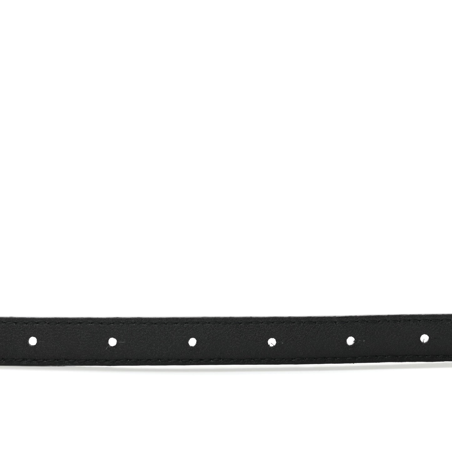 Shiny Calfskin Crocodile Embossed BB 15mm Thin Belt 75 30 Black