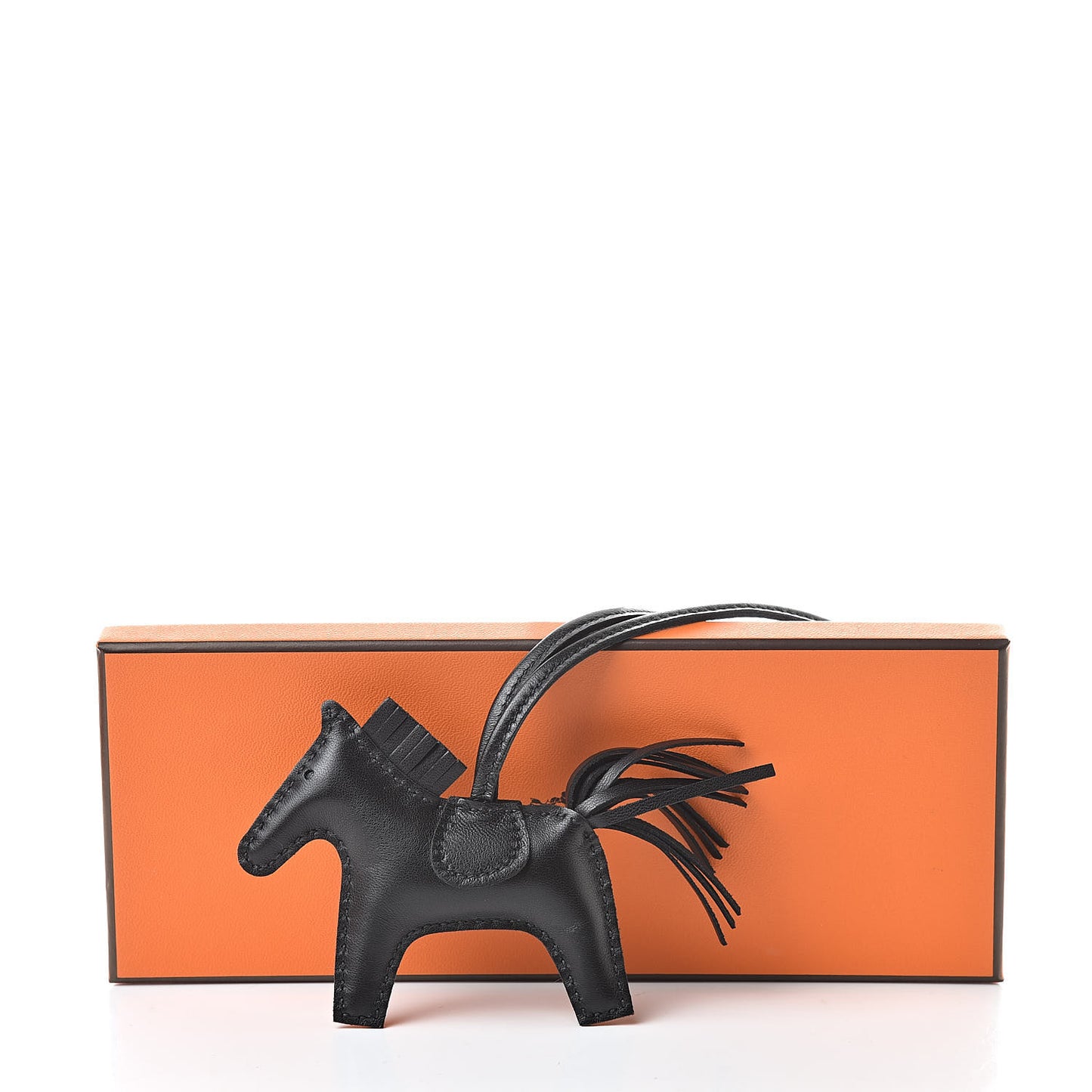 Milo Lambskin Grigri Rodeo Horse Bag Charm PM So Black
