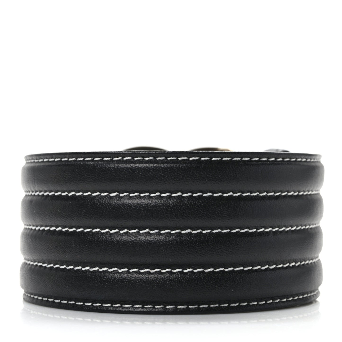 Calfskin Stitched CC Belt 105 42 Red Black