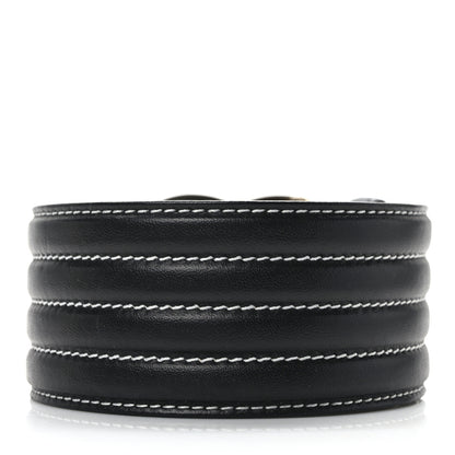 Chanel Calfskin Stitched CC Belt 105 42 Red Black 2 of 6