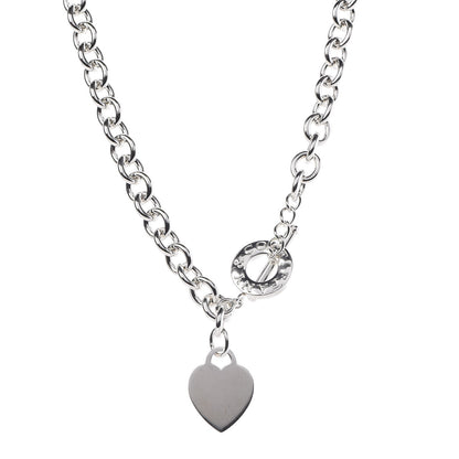 Tiffany Sterling Silver Heart Tag Toggle Necklace 1 of 7