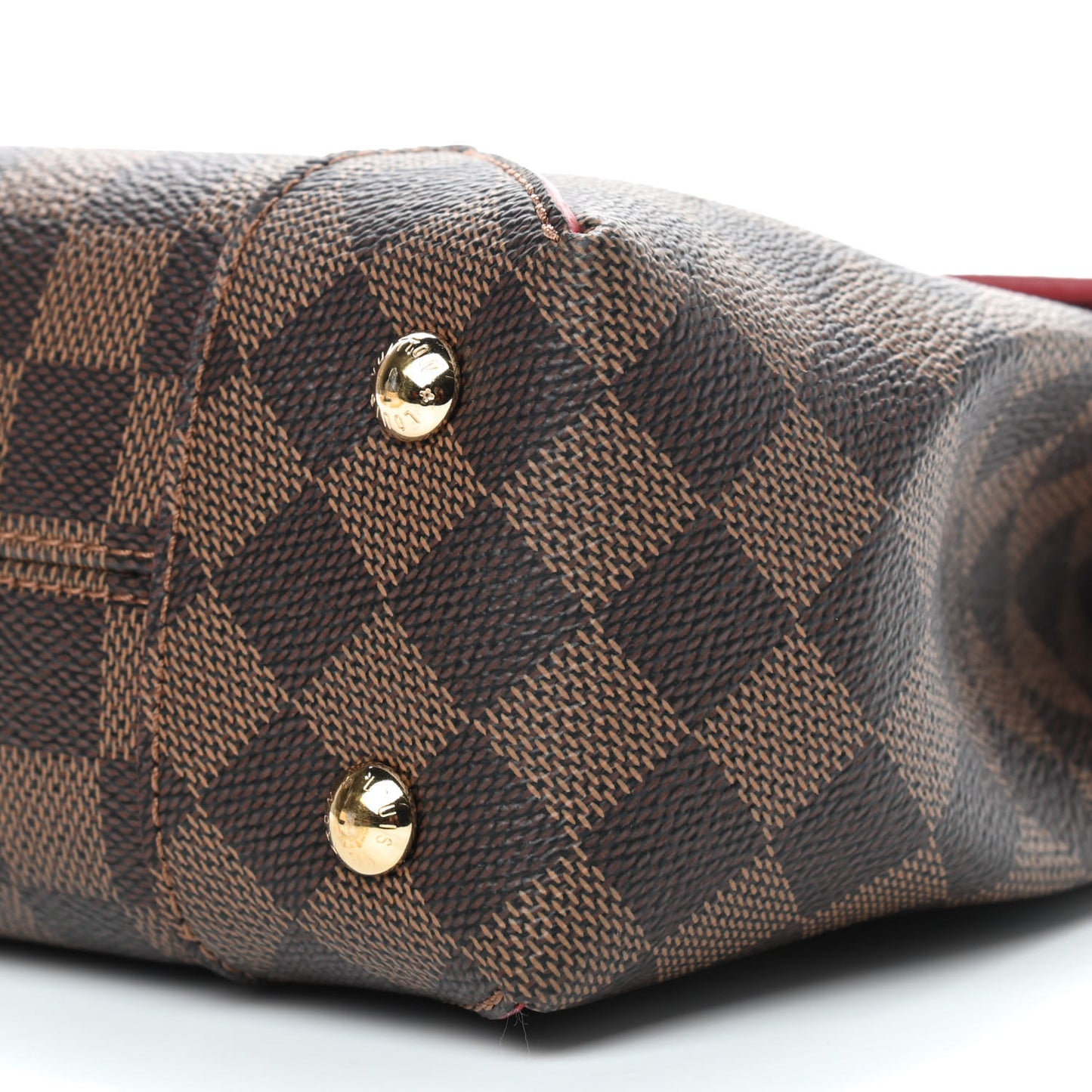 Damier Ebene Caissa Clutch Cherry