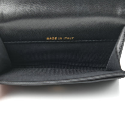 Chanel Caviar Quilted Crystal CC Flap Card Holder Black 5 of 9