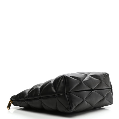 Saint Laurent Lambskin Monogram Medium Sade Puffer Pouch Black 4 of 9