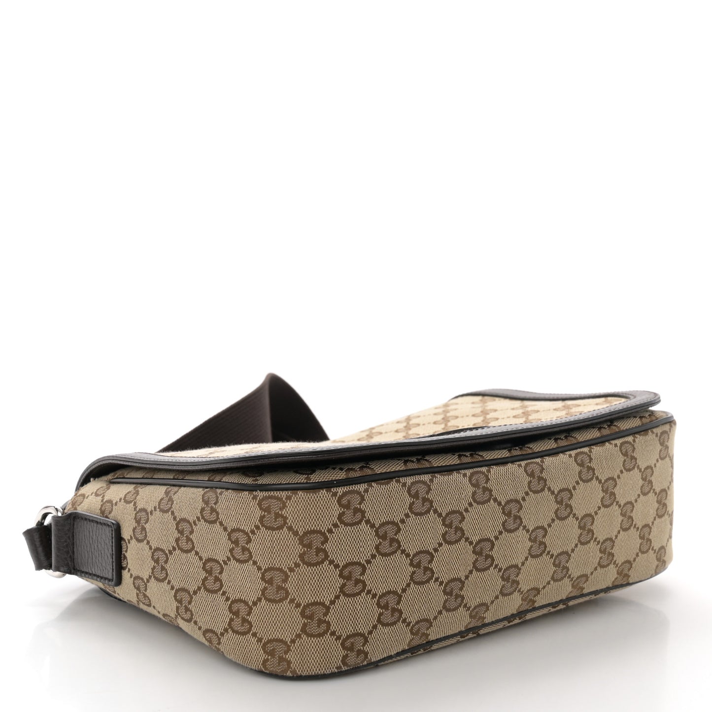 Monogram Flap Messenger Bag Beige Dark Brown