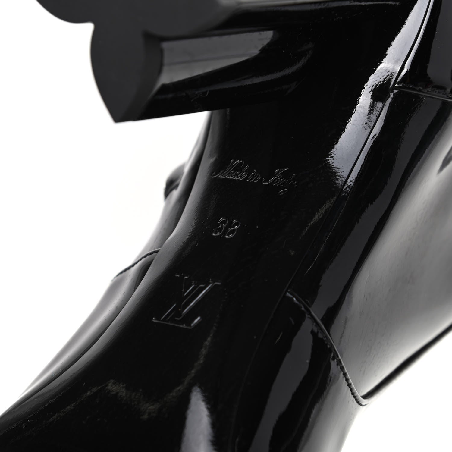 Louis Vuitton Patent Uniformes Silhouette Ankle Boots 38 Black 6 of 7