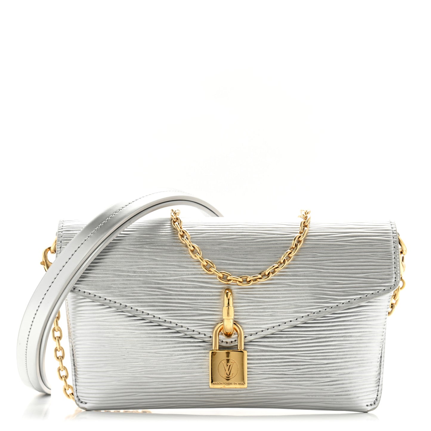 Epi Padlock On Strap Silver