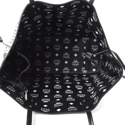 MCM Visetos Medium Project Reversible Shopper Tote Black 12 of 15