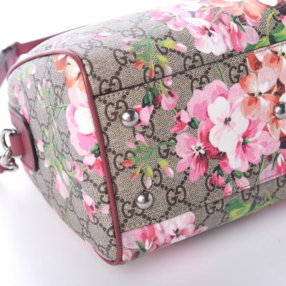 Gucci GG Supreme Monogram Blooms Small Boston Beige Multicolor Dry Rose 5 of 8