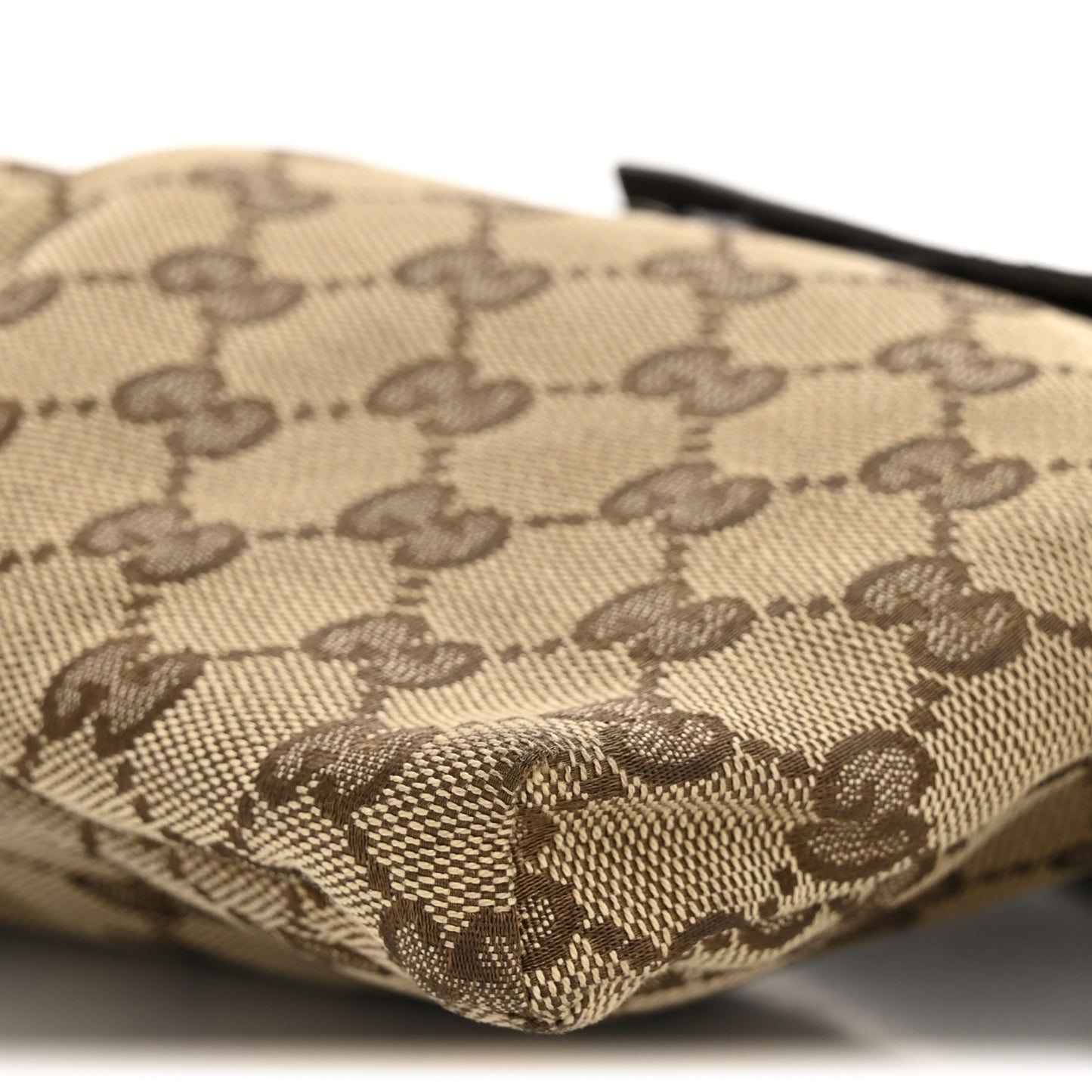 GG Monogram Double Pocket Belt Bag Dark Brown