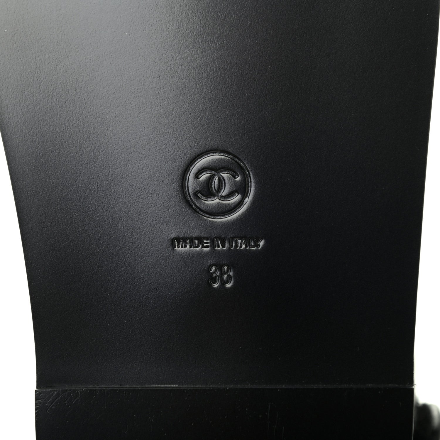 Chanel Lambskin Velcro Dad Sandals 38 Black 6 of 6