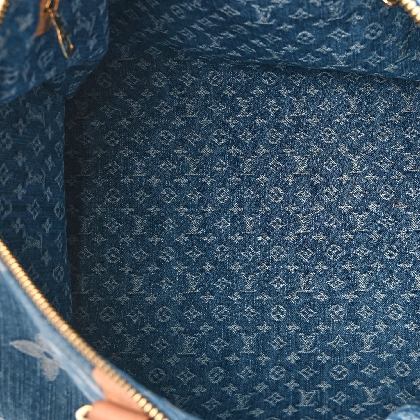Denim Monogram New LV Remix Keepall Bandouliere 45 Blue