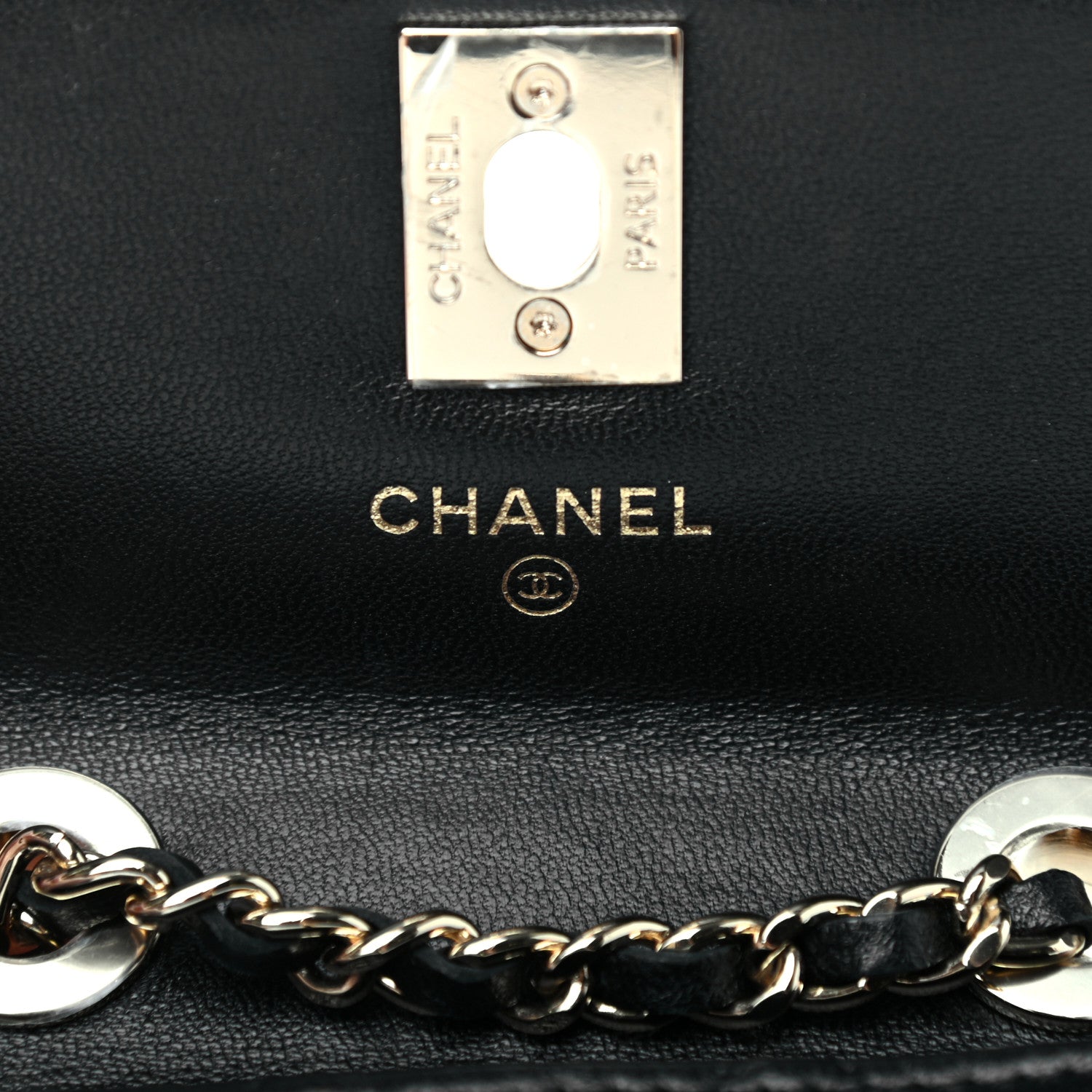 Chanel Lambskin Quilted Trendy CC Card Holder On Chain Black 5 of 7