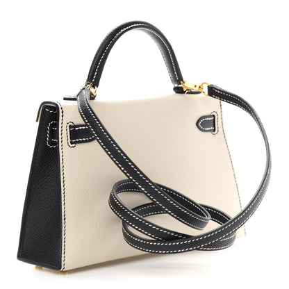Hermes Epsom Horseshoe Mini Kelly Sellier 20 Craie Black 2 of 10