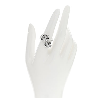 David Yurman Sterling Silver Diamond 28mm Open Starburst Ring 56 7.5 2 of 4