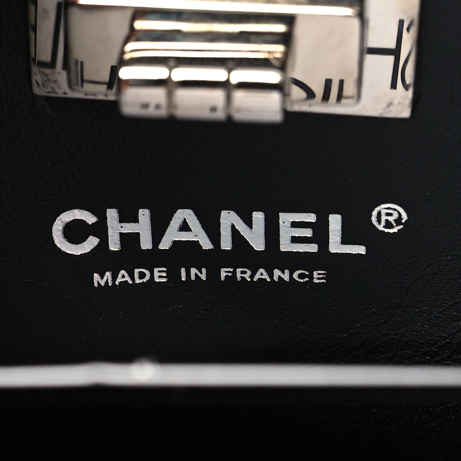 Chanel Patent Mademoiselle Lock Convertible Wrist Clutch Bag Black 7 of 10