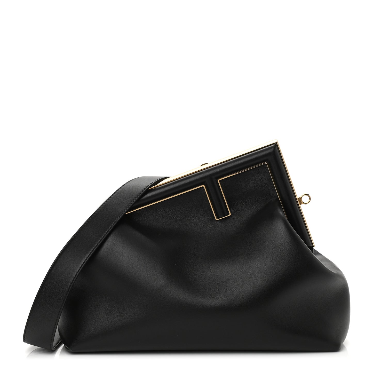 Shiny Nappa Medium Fendi First Black
