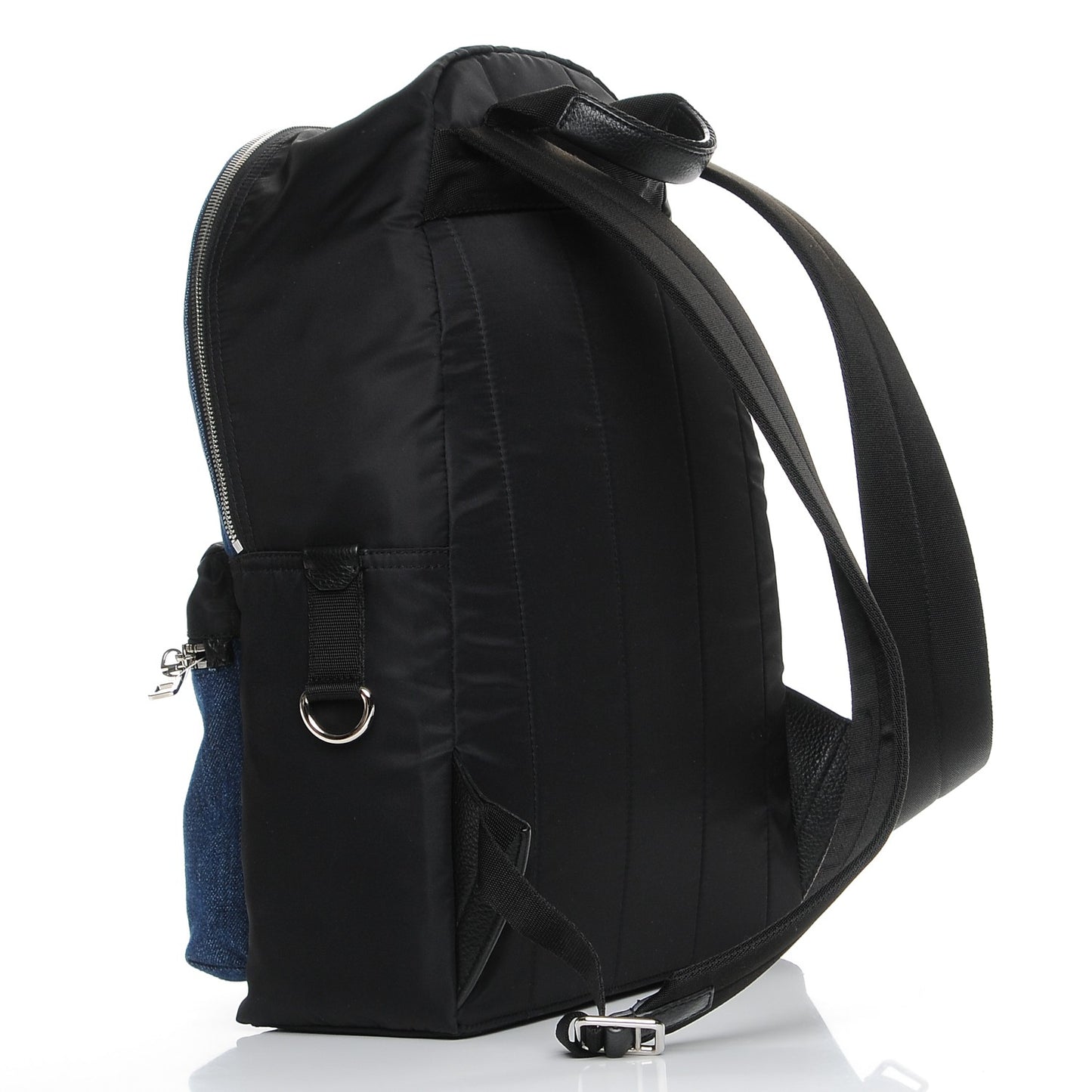Denim Patched Volcano Backpack Black