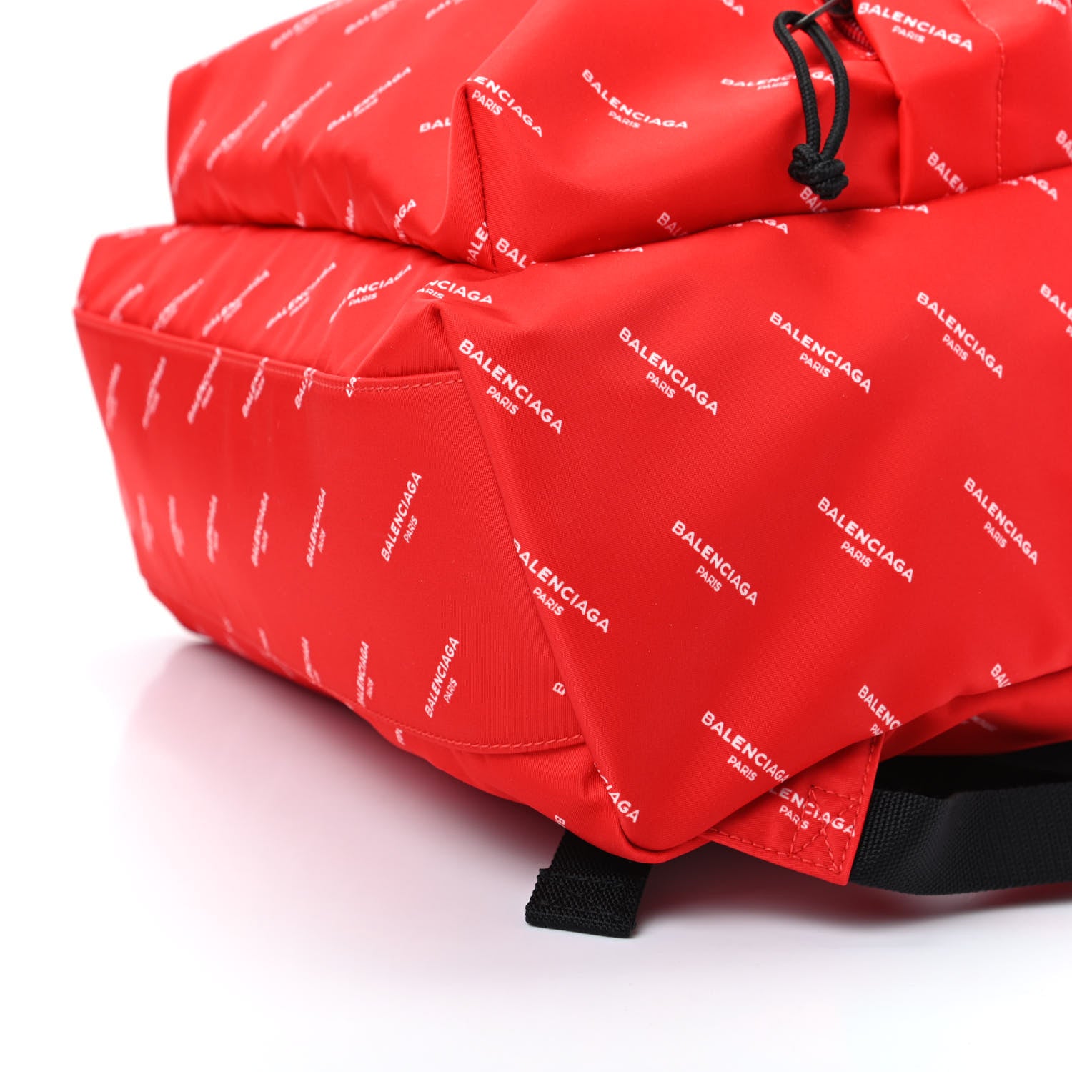 Balenciaga Twill Nylon Allover Logo Print Explorer Backpack Rouge Vermillion White 7 of 9
