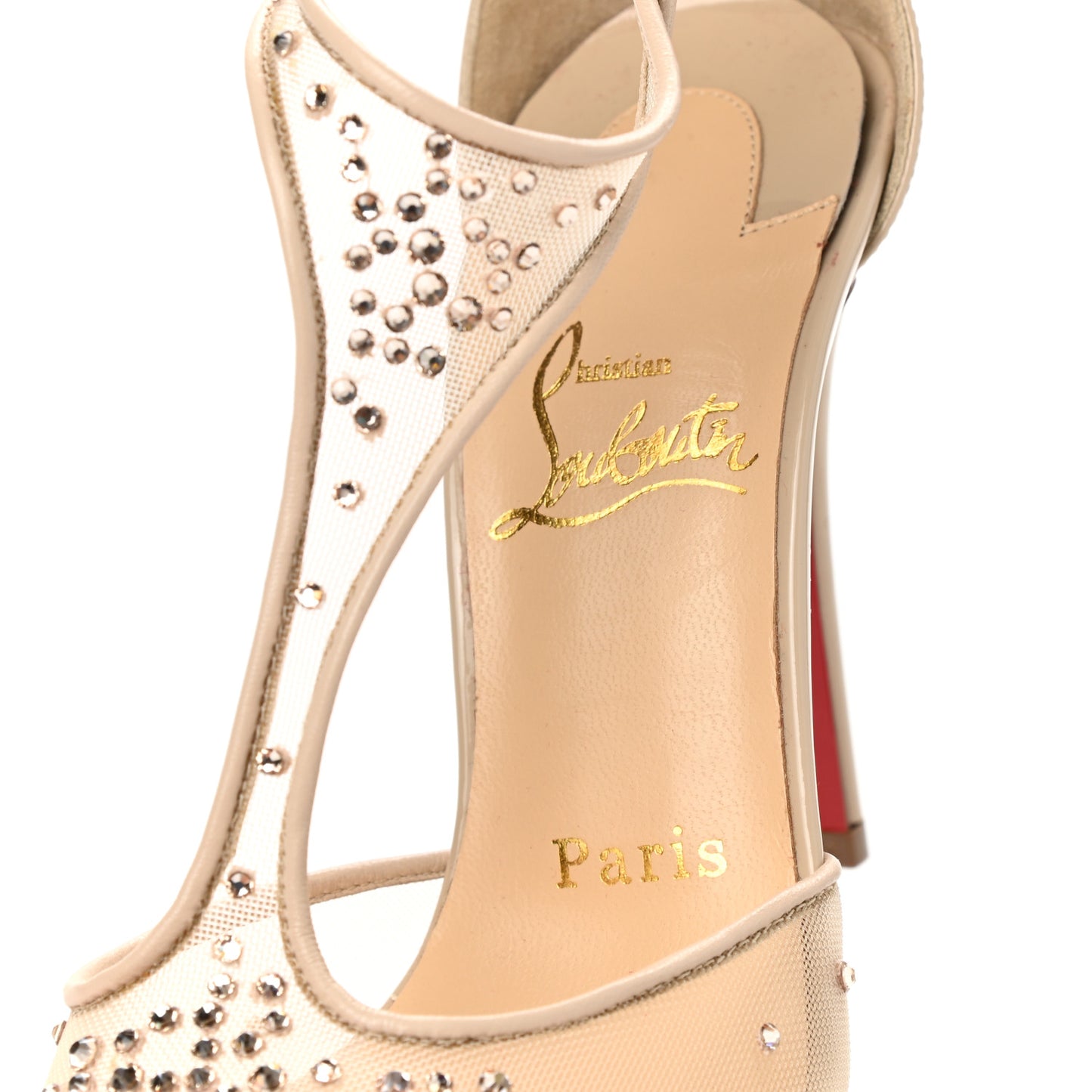 Mesh Embellished Patinana 100 Sandals 35 Version Light Silk