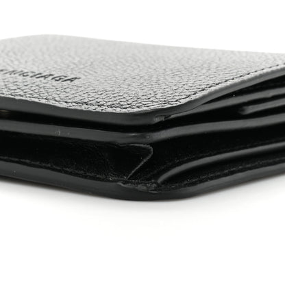 Balenciaga Grained Calfskin Essential Coin Case Card Holder Black 10 of 11